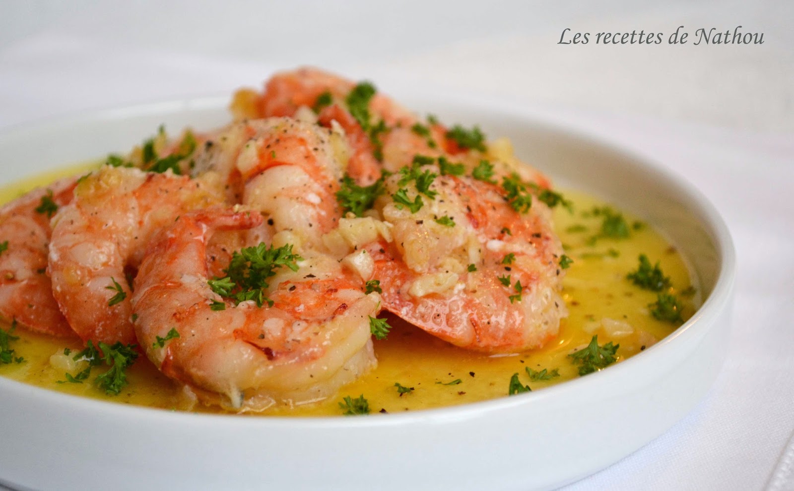 Ma cuisine au fil de mes idées... Scampis à l'ail