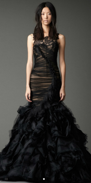 I Heart Wedding Dress Vera Wang Black for Fall 2012