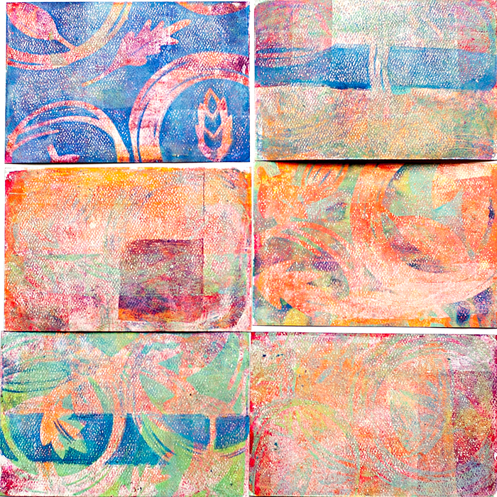 4 easy steps mixed media tutorial using a Gelli Arts plate and masks for creating fun backgrounds