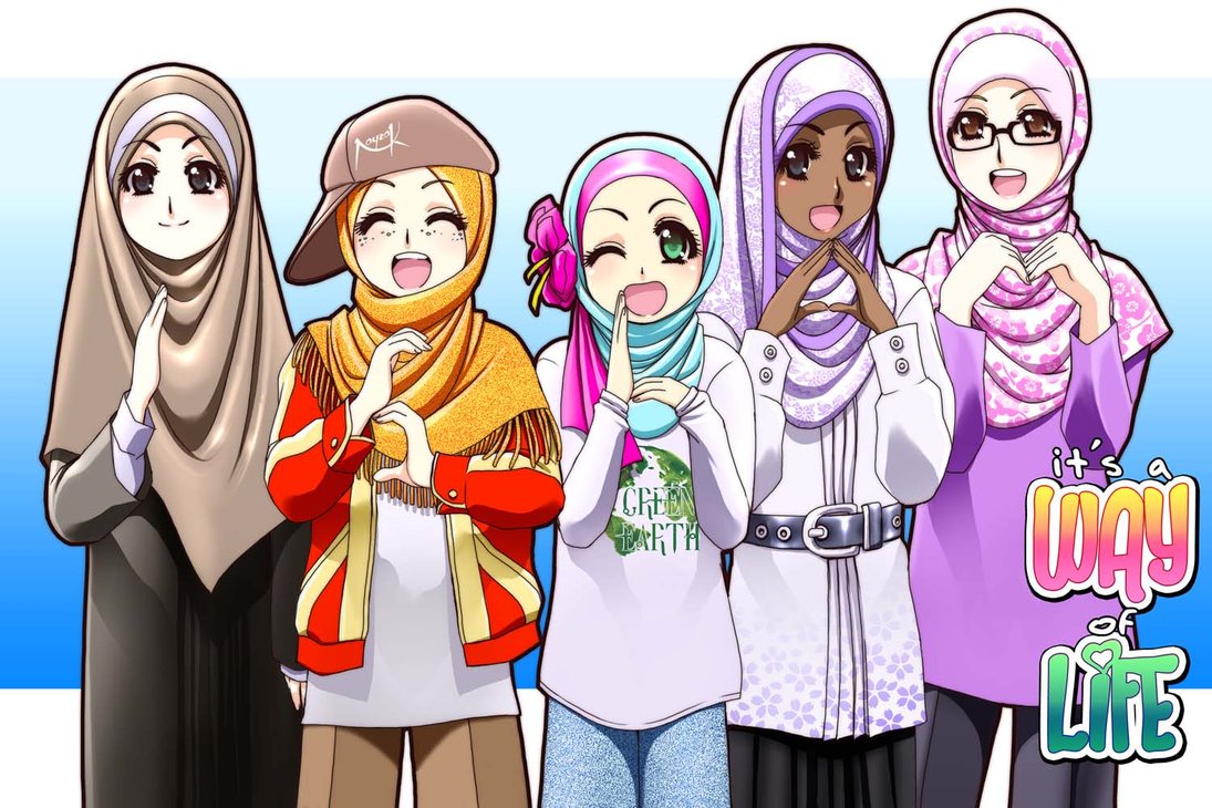 Gambar Kartun Muslimah Yang Keren Dan Cantik