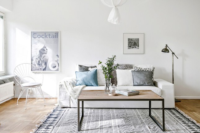 Inspiración deco: un piso de 72 metros cuadrados totalmente blanco ...