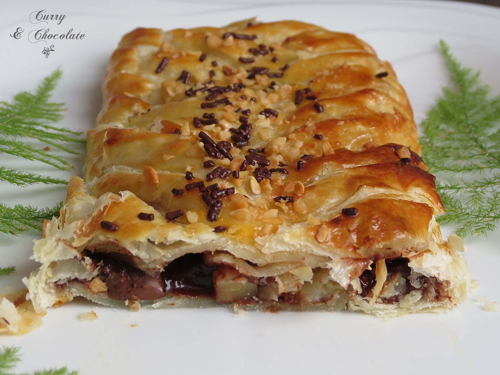 Trenza de Nutella y plátano – Nutella banana puff pastry braid Trenza de Nutella y plátano – Nutella banana puff pastry braid