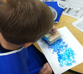 Bubble Wrap Painting (Brick by Brick)