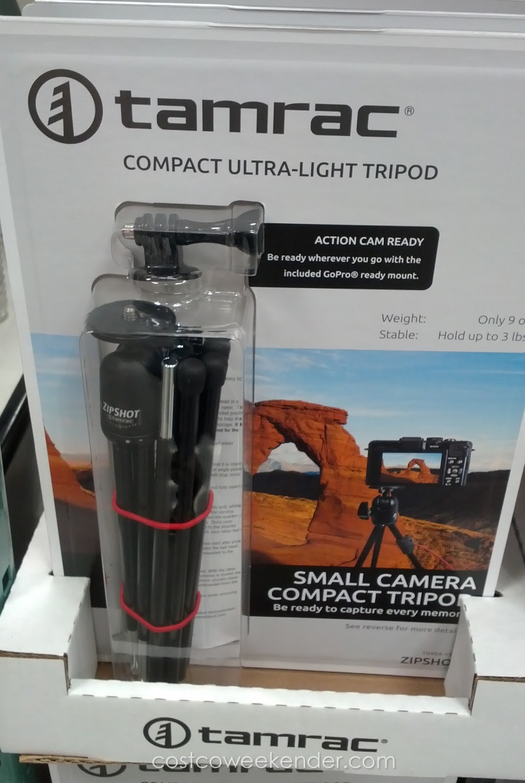 Tamrac Zipshot Mini Tripod with GoPro Ready Mount Costco Weekender