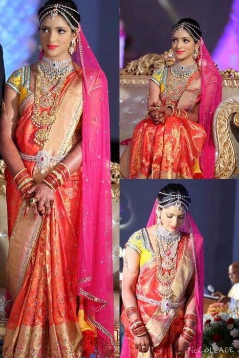 Bride in Golden Threads Silk Saree