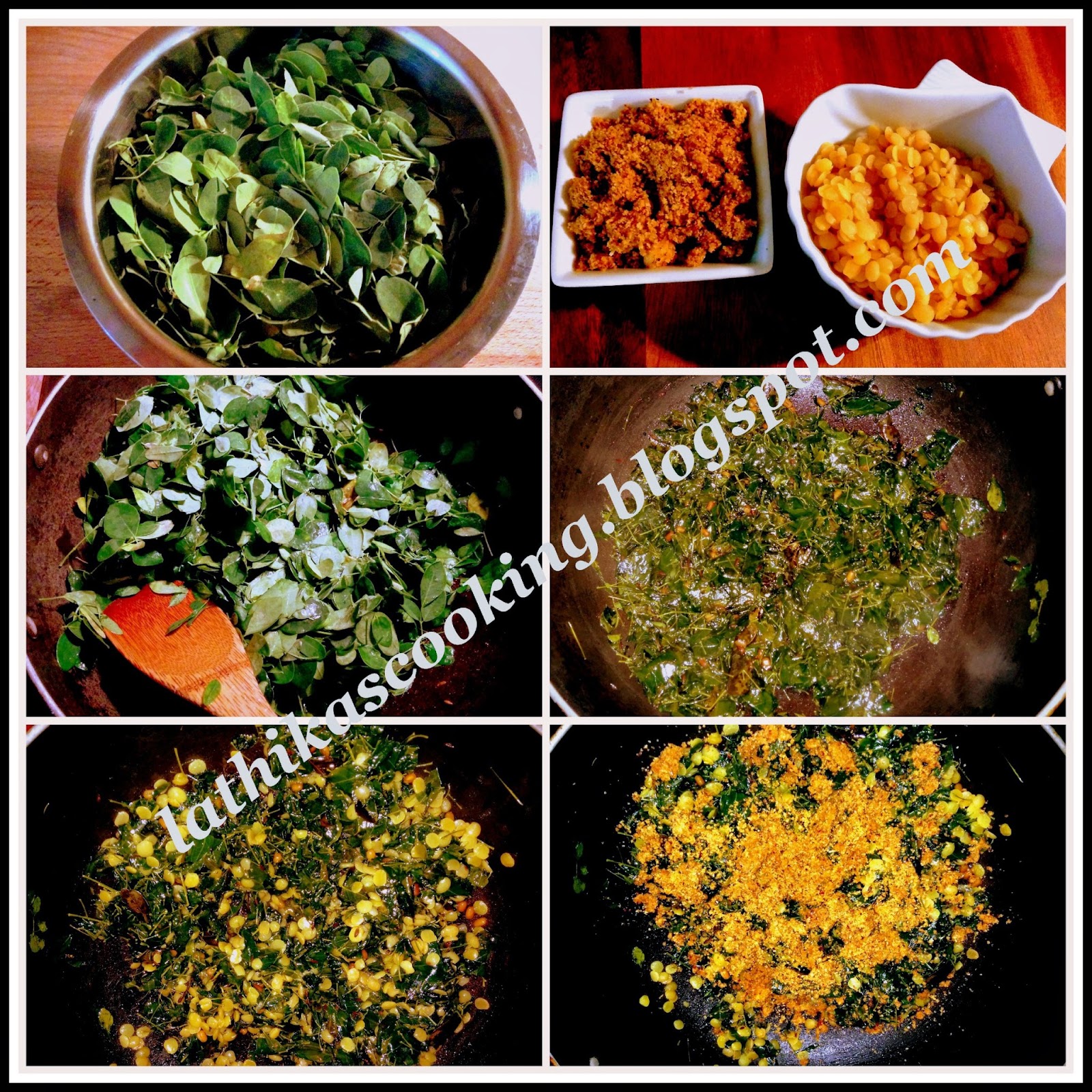 Lathika's Cooking Munagaku fry/ Drumstick leaves fry