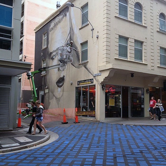 RONE New Mural In Adelaide, Australia StreetArtNews StreetArtNews