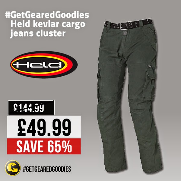 #GetGearedGoodies - Save on the Held  Kevlar Cargo Jeans Cluster  - www.GetGeared.co.uk