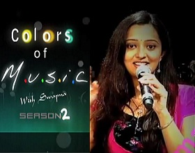 Singer Malavika in Colors of Music-2 with Swapna