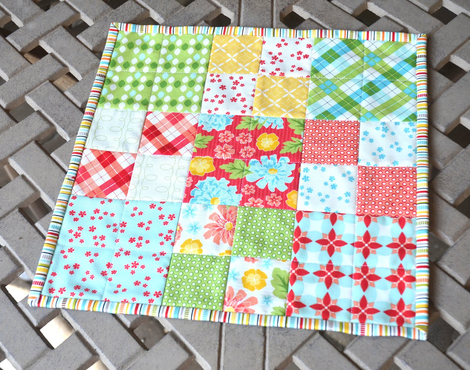 IslandLife Quilts Making Beginner Charm Pack Placemats Placemats with