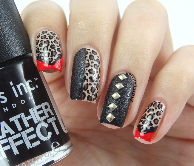 Leather N' Leopard Brit Nails