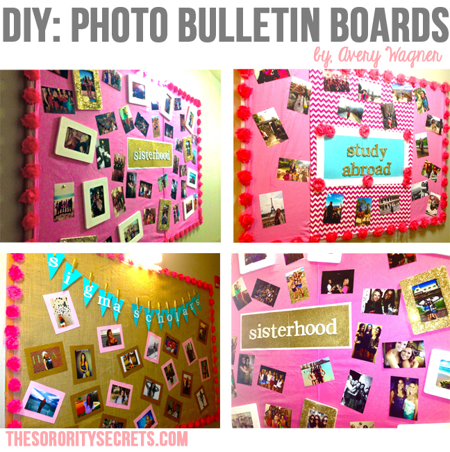 The Sorority Secrets Photo Bulletin Boards {DIY}