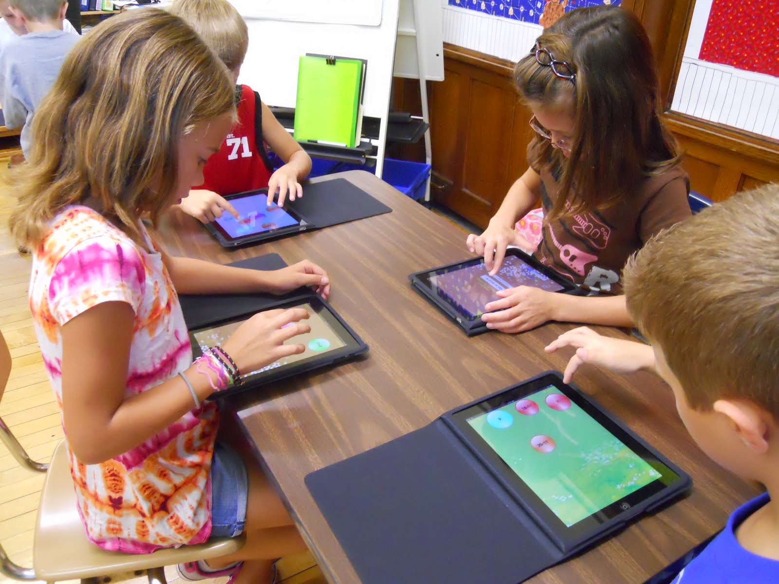 Children Using iPads in the Classroom