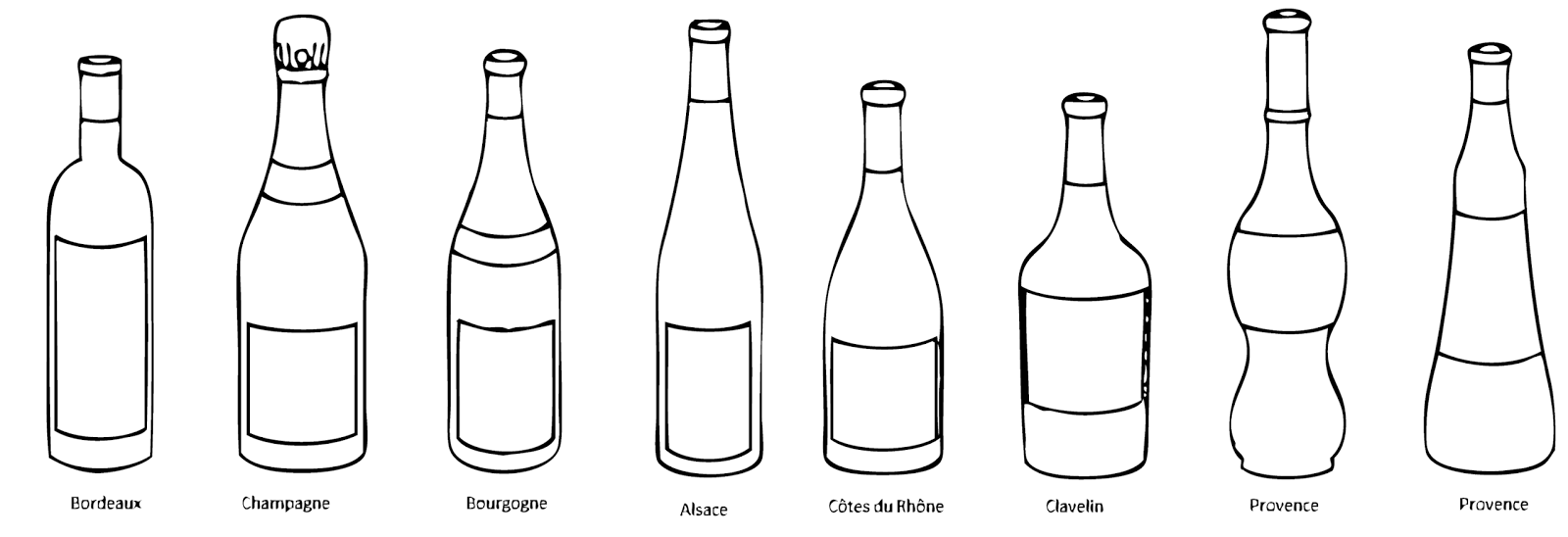 Wine Time Forever Bottle shapes