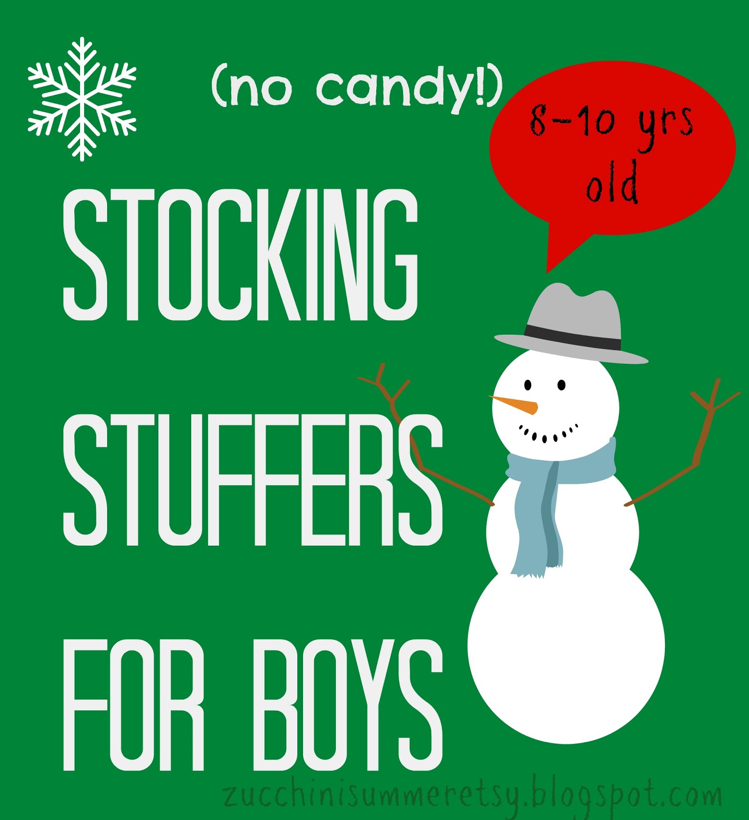 Zucchini Summer: 13 Stocking Stuffers for 8-10 yr old BOYS!