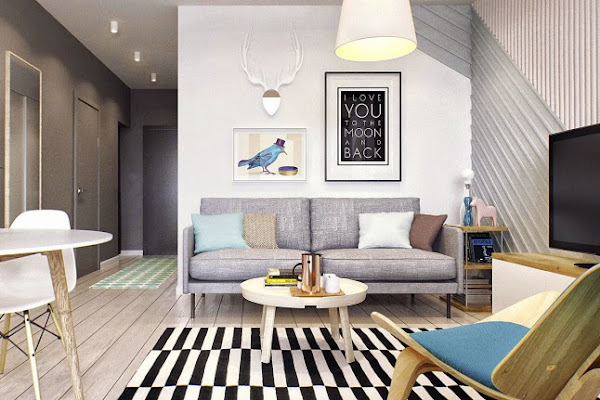 [Projects] Mini apartamento en acentos azules | Decoración