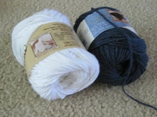blue and white cotton