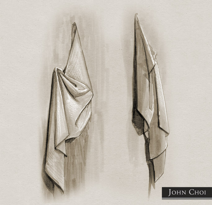 John Choi Sketchworks The Squash And Stretch Of Drapes And Folds