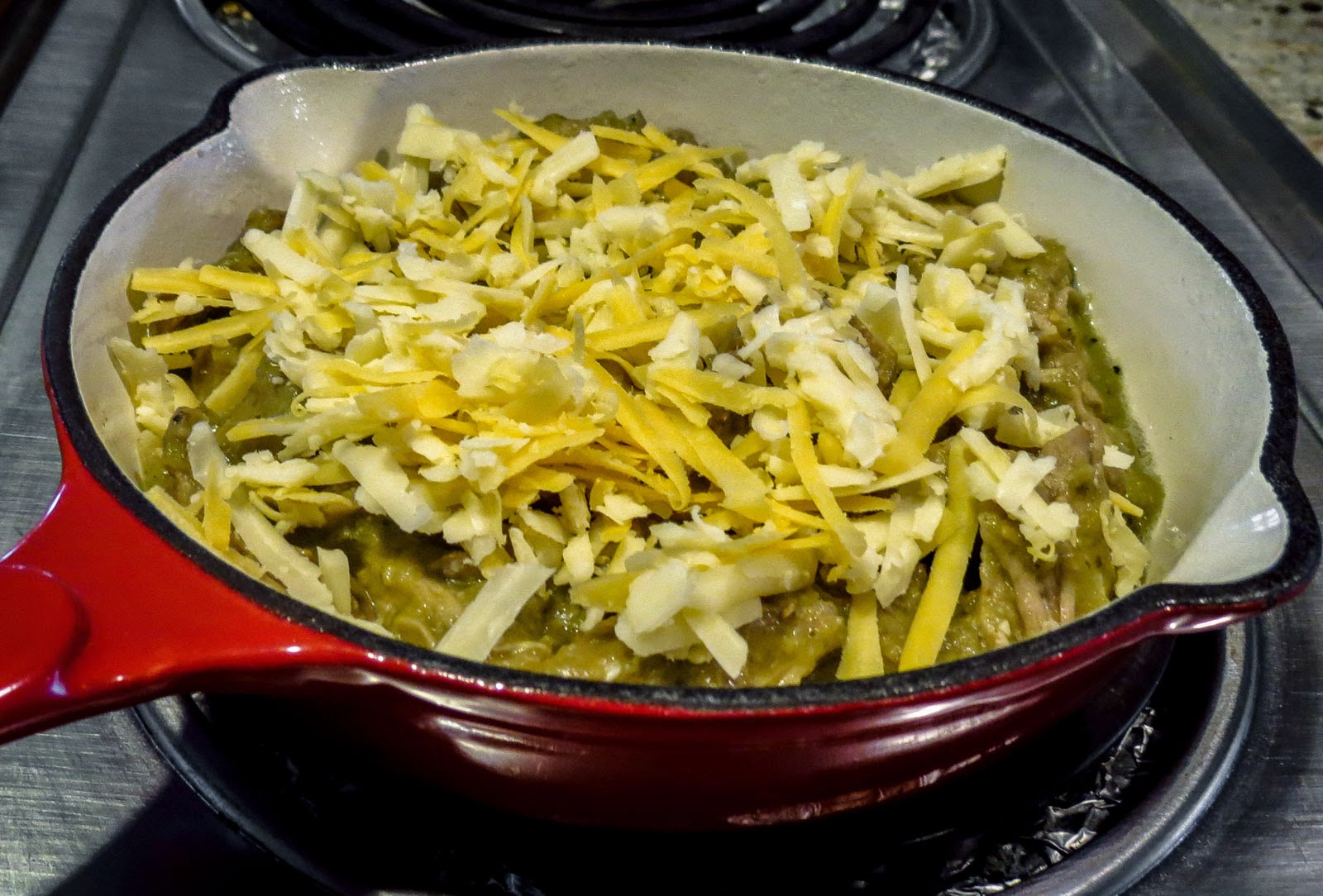 OnTheMoveIn the Galley Chili Verde Tamale Pie with SouthWest Grits