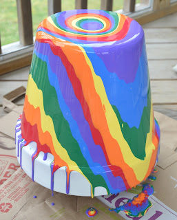 Something Borrowed: Rainbow Pour Painting