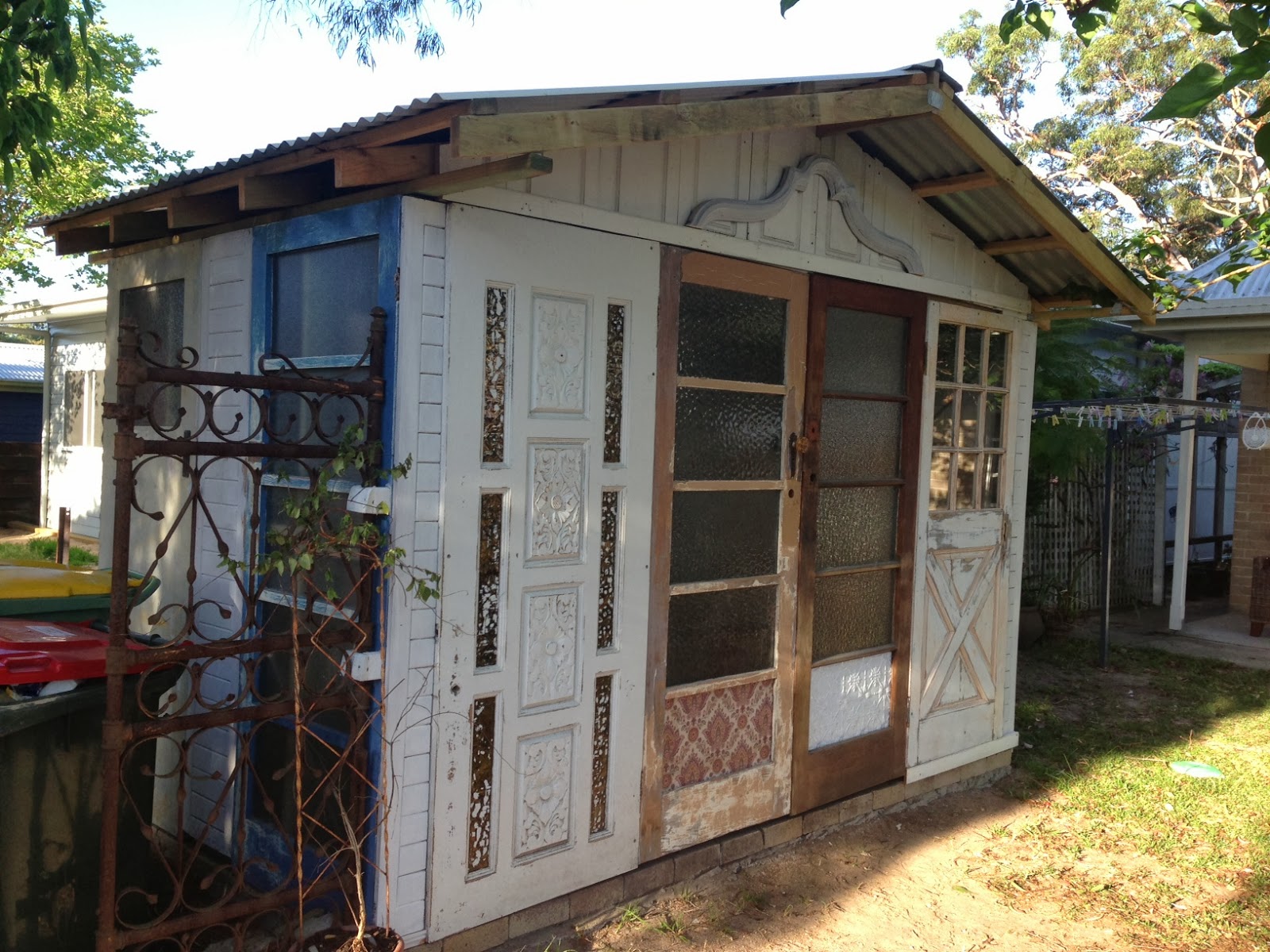 beautiful junk Recycled Door Garden Shed