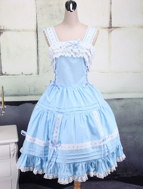 Blue Lace Sweet Lolita Dress