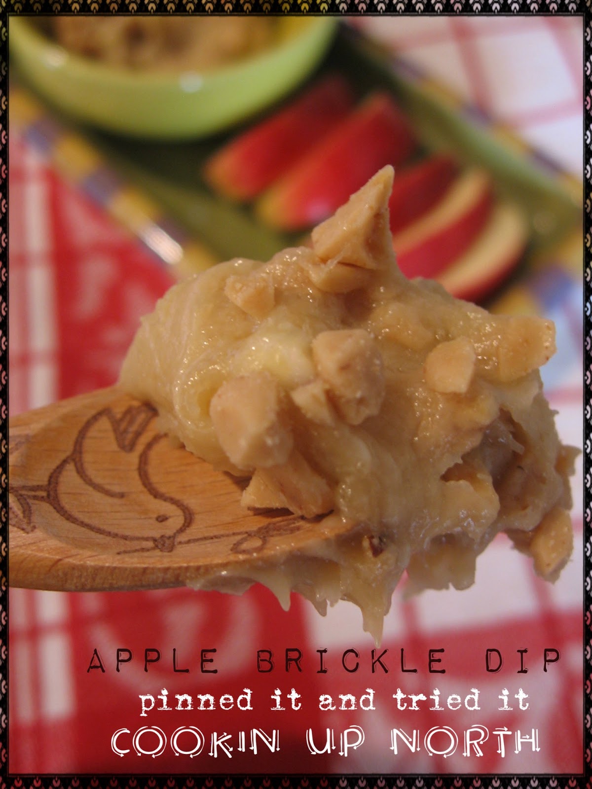 cookin' up north Apple Brickle Dip..pinned it and tried it
