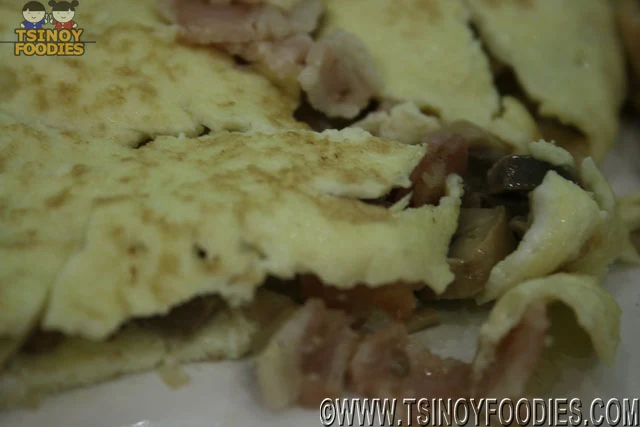 bacon mushroom omelette
