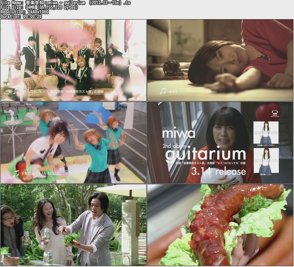 Tvcm Cut 音楽告知 Miwa Guitarium 12 03 15s