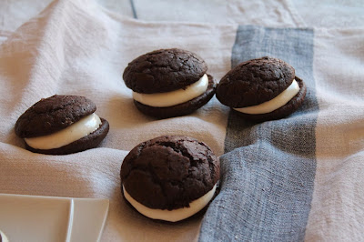 Whoopie pie de chocolate y crema de queso