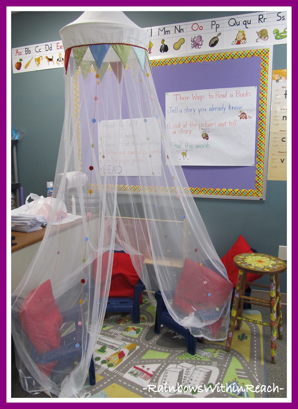 RainbowsWithinReach Inviting + Intriguing Reading Centers