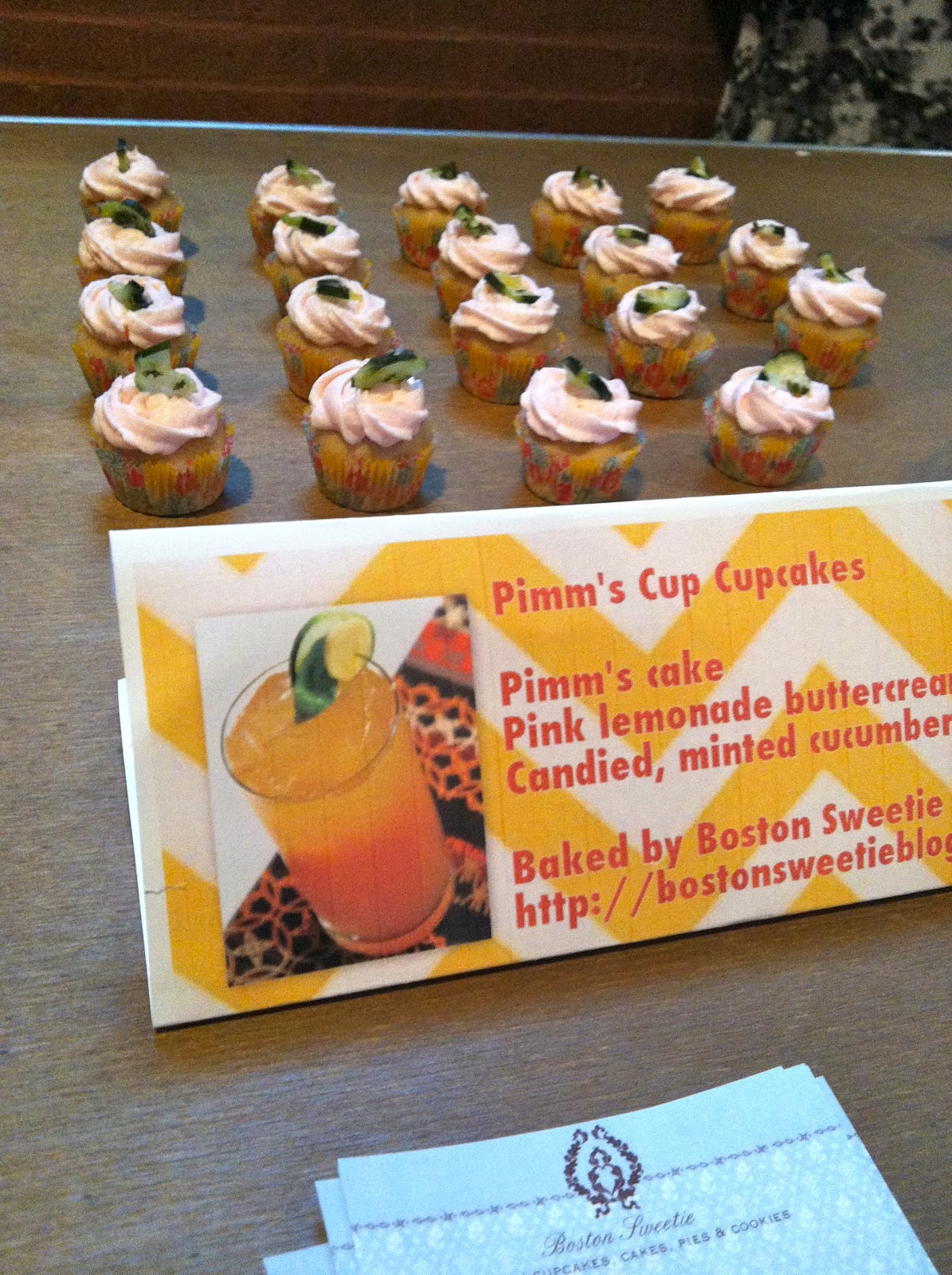 Boston Sweetie Pimm's Cup Cupcakes!