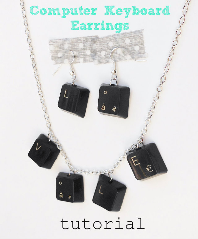 le idee della Vale Orecchini con i Tasti del computer il tutorial