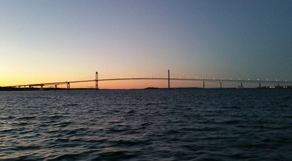 On the water, Newport bridge