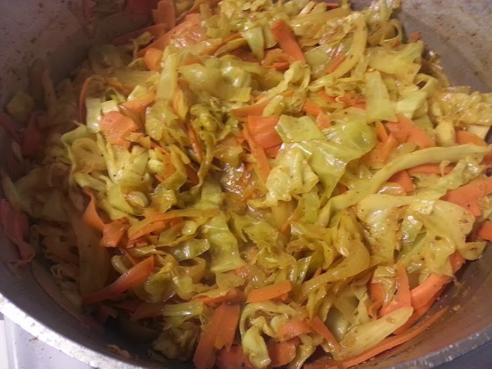 Shannon's Lightening the Load Jamaican Stewed Curry Cabbage