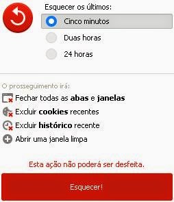 Firefox - Botão ESQUECER