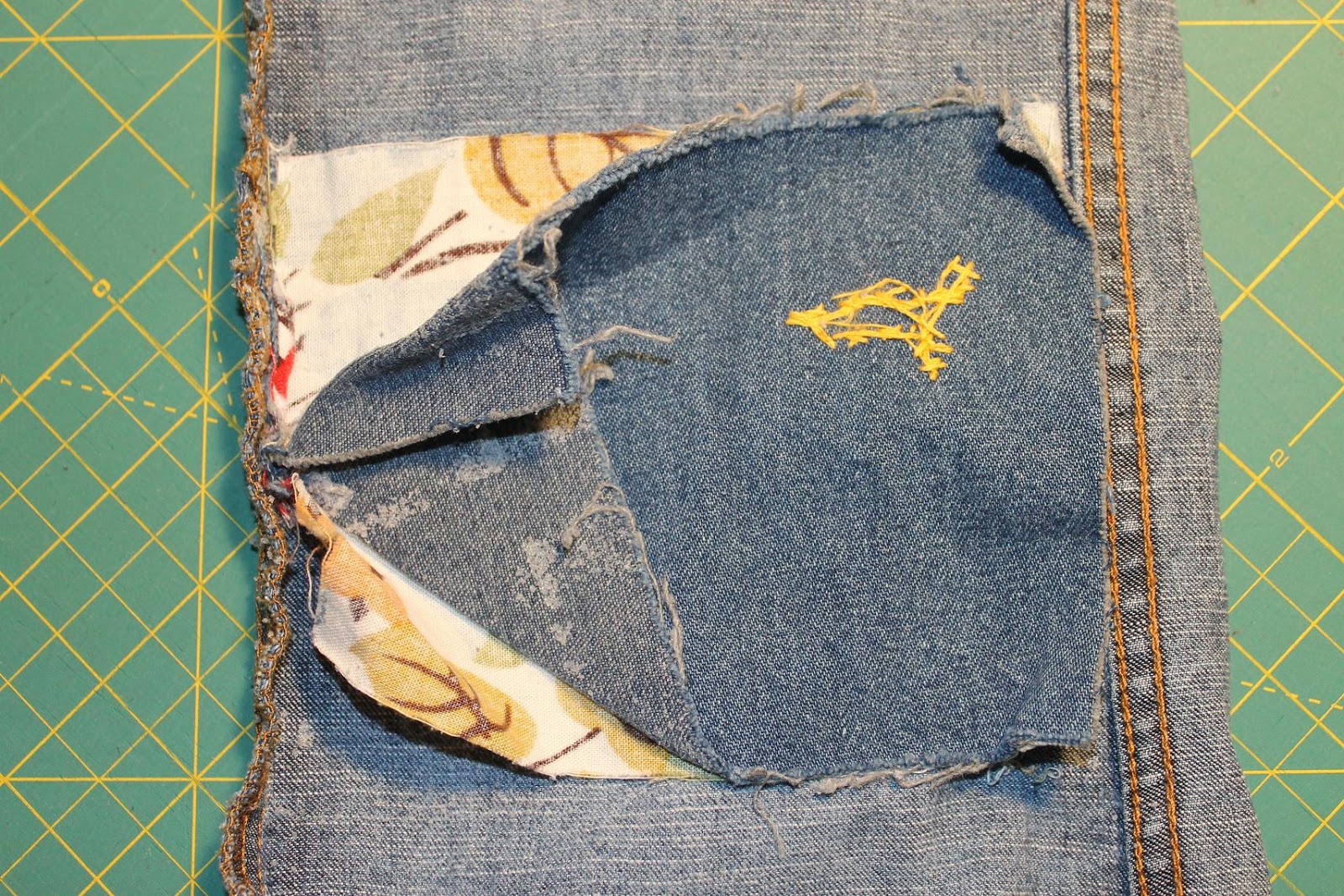 fusible denim patch