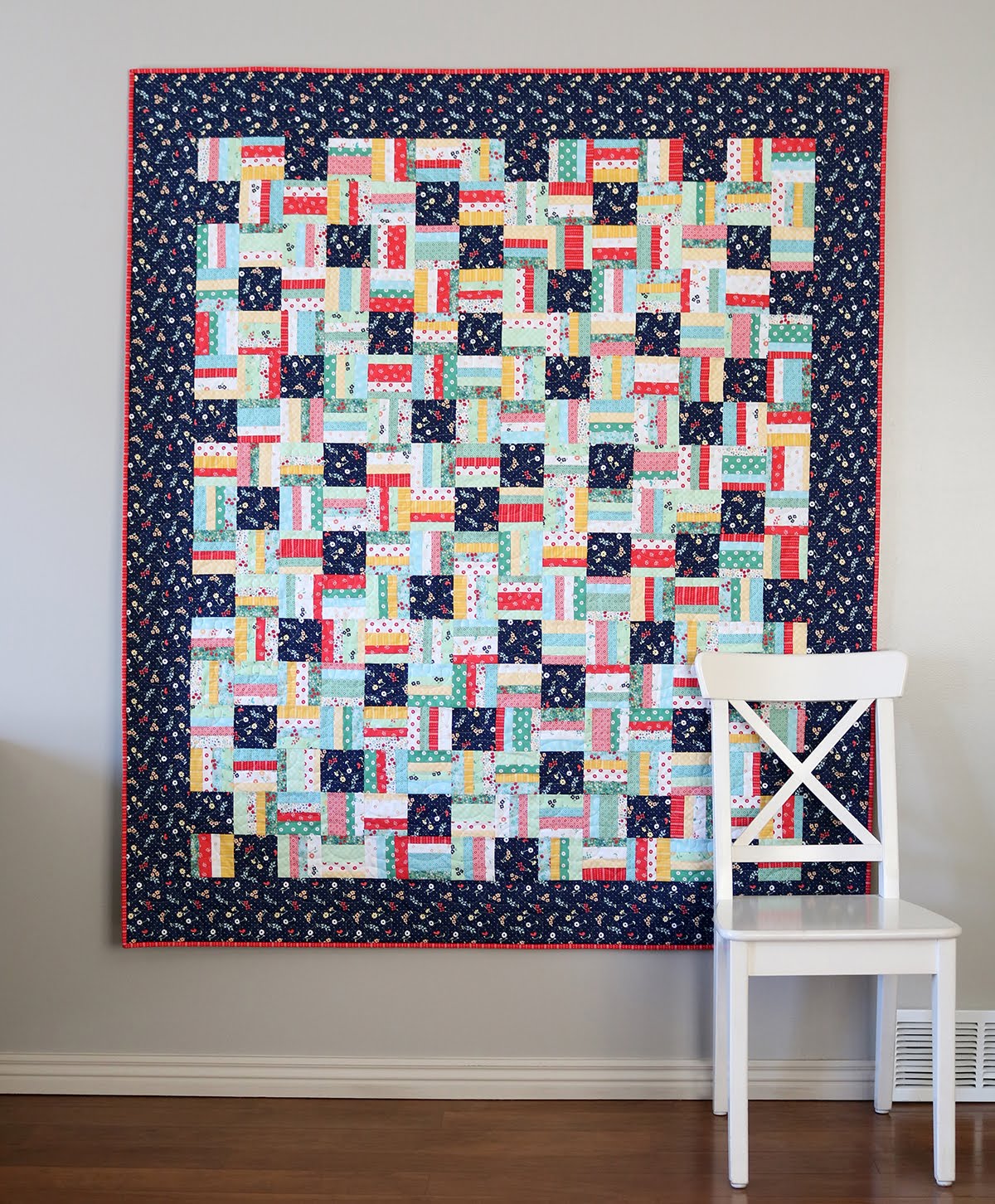 A Bright Corner Strips and Squares Quilt + Perfectly Pretty Patchwork Book