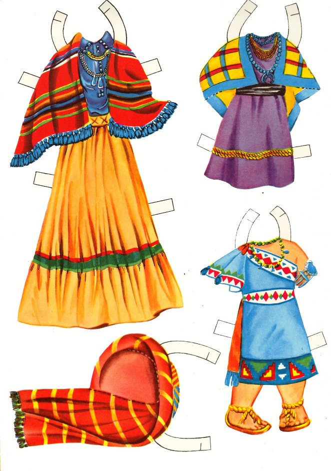 ☆Sharon's Sunlit Memories☆ Saalfield Indian Paper Dolls 1367