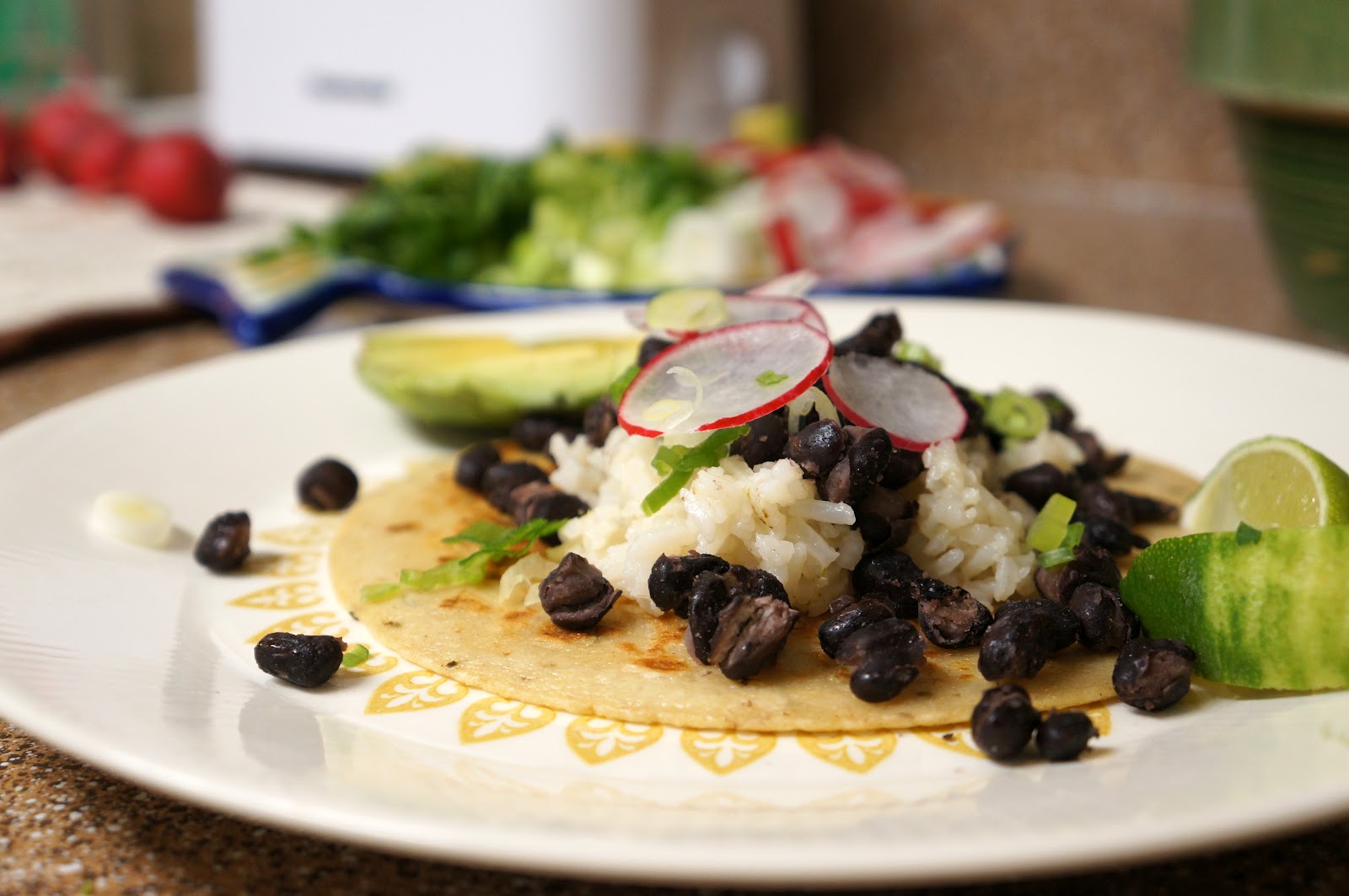 The Scattered Cook Black Bean Tacos with Lime Infused Rice
