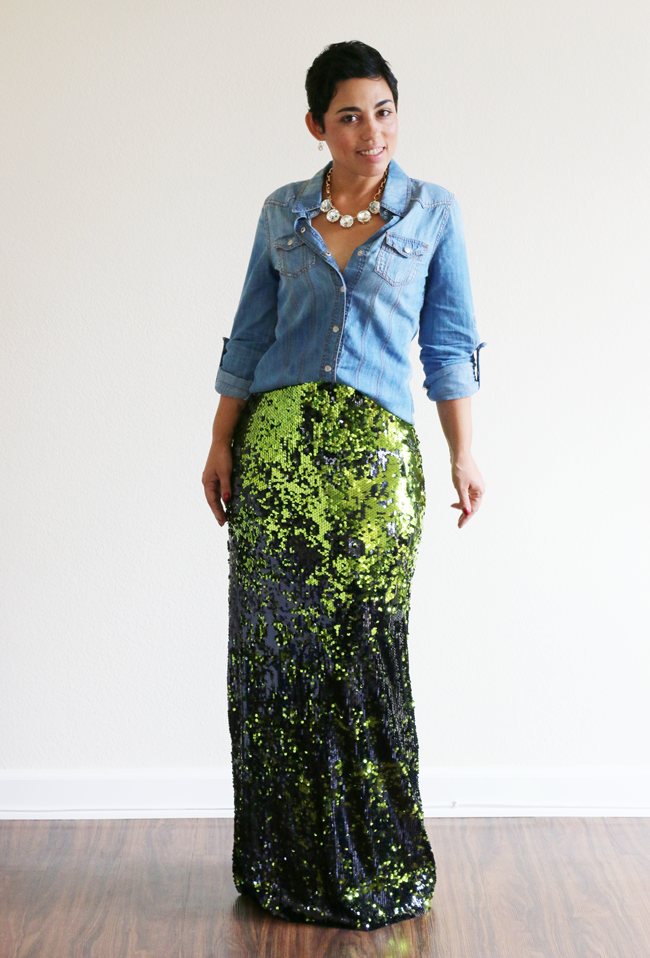 Low Price Fabric Mimi G DIY Sequin Maxi Skirt TUTORIAL!!!