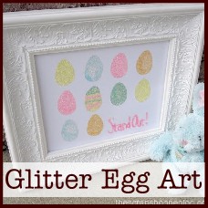 glitter egg art