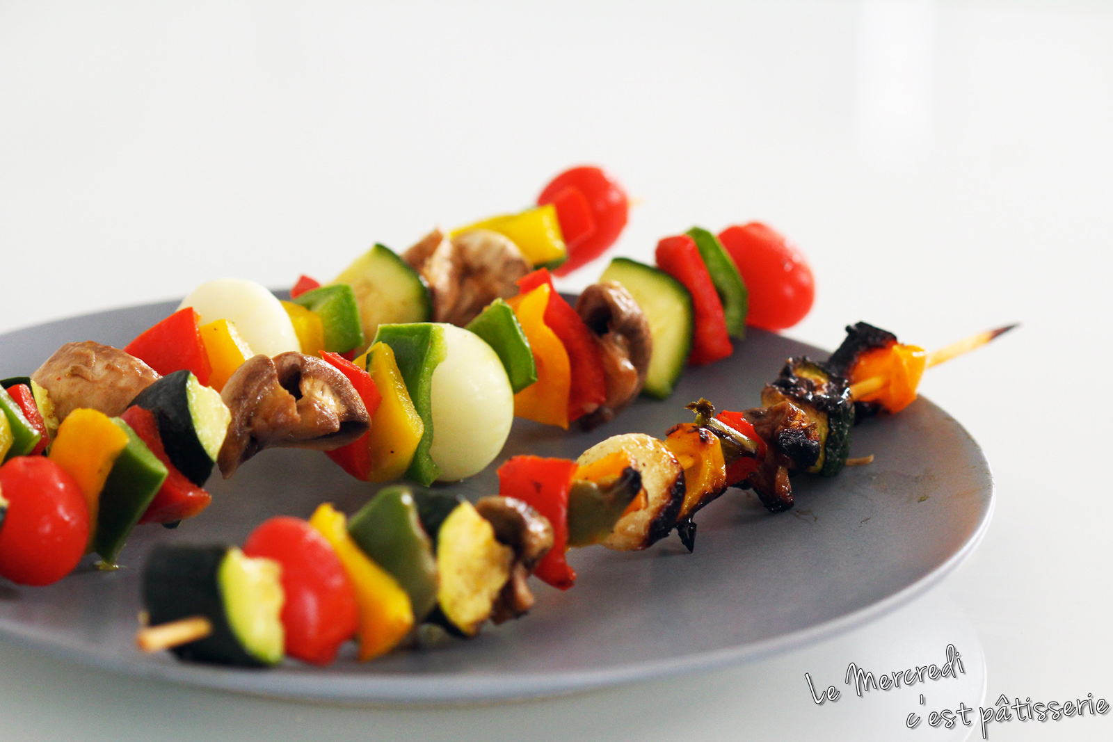 Brochettes de légumes au miel - au barbecue