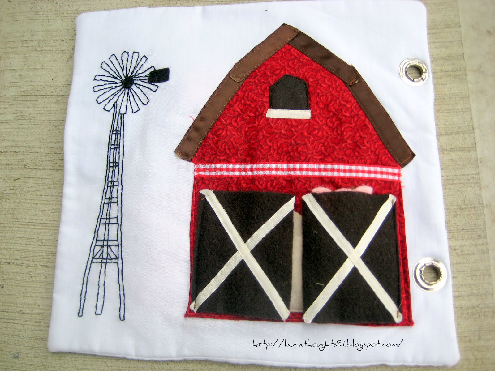 Laura Thoughts Quiet Book Page 5 6