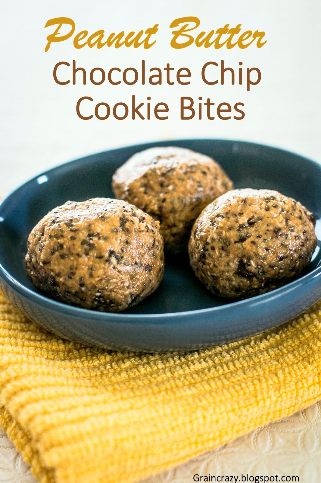 Grain Crazy Peanut Butter Chocolate Chip Cookie Bites