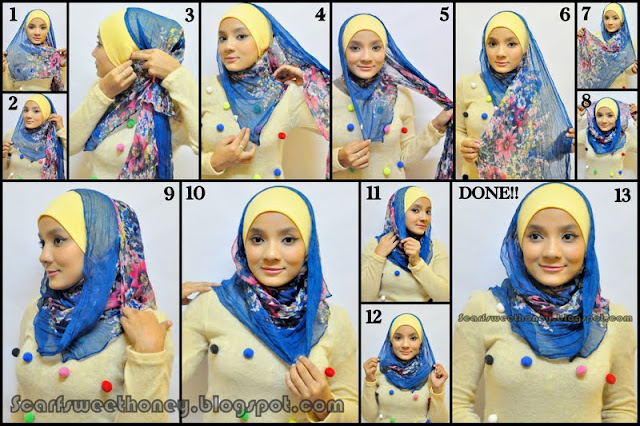 tutorial cara memakai jilbab lengkap terbaru 90 gaya - masuk-islam.com