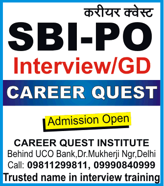 Career Quest Institute For Interview Training Sbi Po Interview