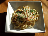 Fettuccine Alfredo with Bacon