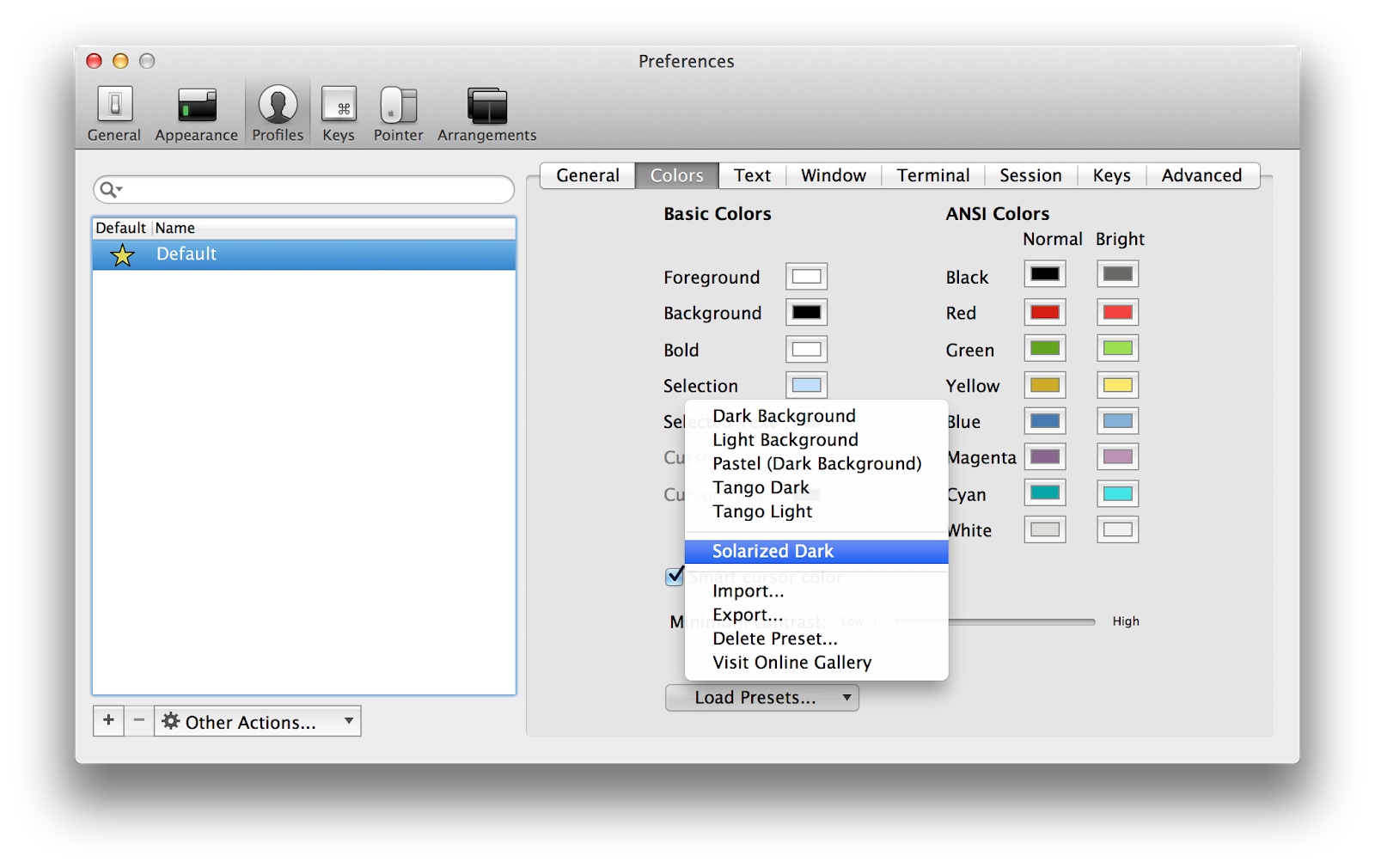 iterm color in mac iterm color in mac