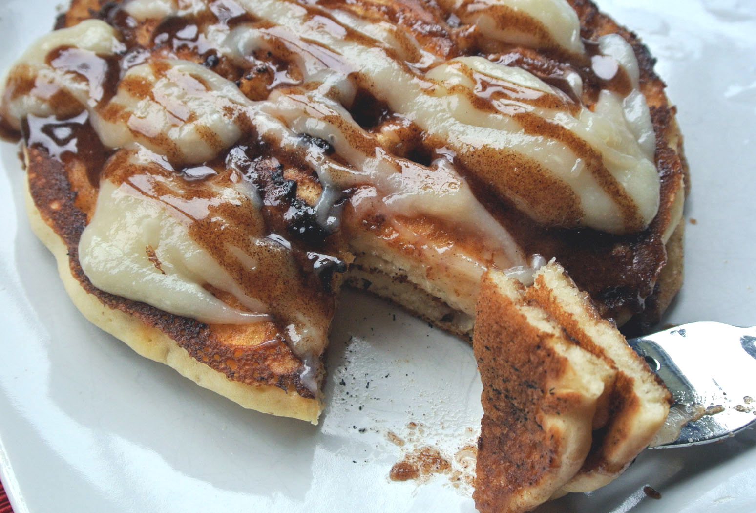 Mom, What's For Dinner? Cinnabon Style pancakes gluten free